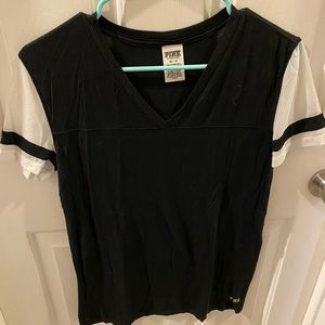 PINK by Victoria Secret black T-shirt SIZE XS